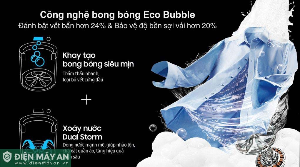 Máy Giặt Samsung Ecobubble Inverter 10.5 Kg WA10CG5745BDSV